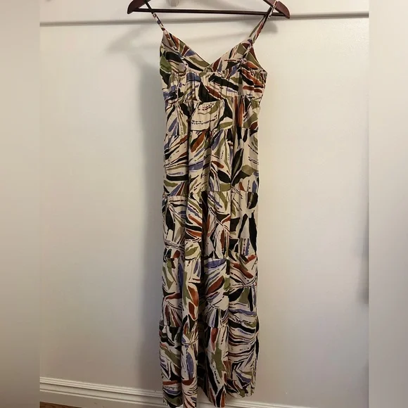 Multicolor Abstract Print Maxi Dress - Picture 4 of 5